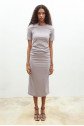 Fancy Büzgülü Midi Elbise 2695-8