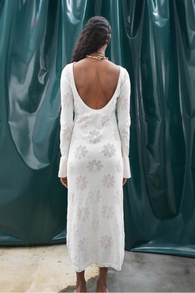 Belen Çiçek Desenli Maxi Boy Elbise 2793