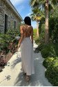 Emaline Sırt Dekolteli Şifon Elbise 2465-08
