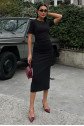 Beli Büzgülü Midi Elbise 2853