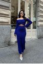 Lita Cut Out Büzgülü Elbise 2715-8