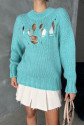 Midred Cut Out Triko Kazak 1200-09