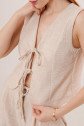 Ön Bağlama Detaylı Yelek Ve Pantolon Taş İkili Takım