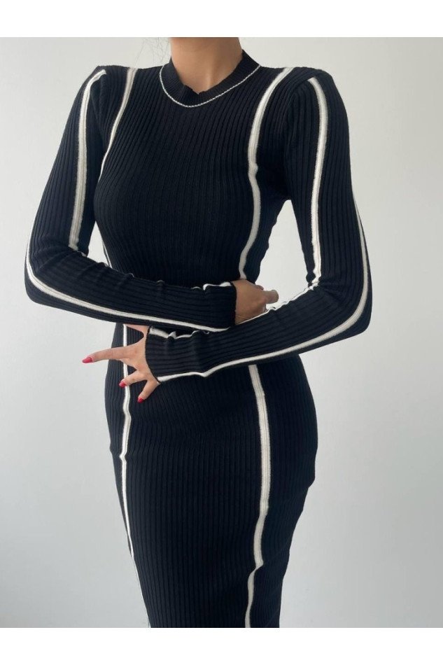 Ribbon Triko Elbise