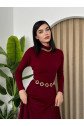 Dina Boğazlı Midi Elbise