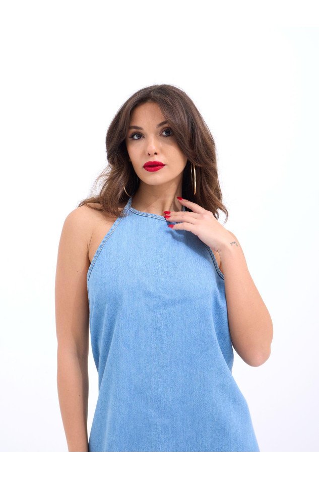 6771 KOT ELBİSE-MAVİ