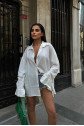 Alina Kol Cut Out Keten Gömlek 3252-08