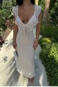 Emaline Sırt Dekolteli Şifon Elbise 2465-08