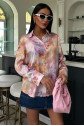 Batik Desenli Saten Gömlek 3409