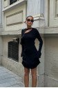 Lilian Cut Out Mini Elbise 2819