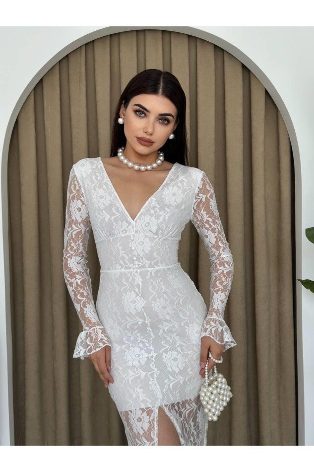 Lively Dantelli Midi Elbise