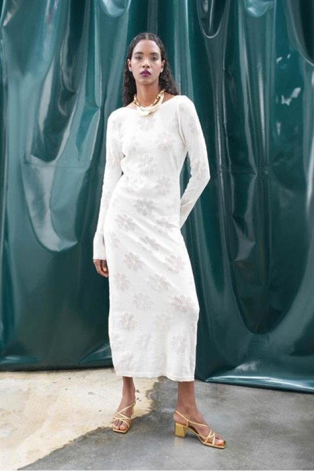 Belen Çiçek Desenli Maxi Boy Elbise 2793