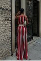Lucia Çizgili Ajurlu Elbise 2763