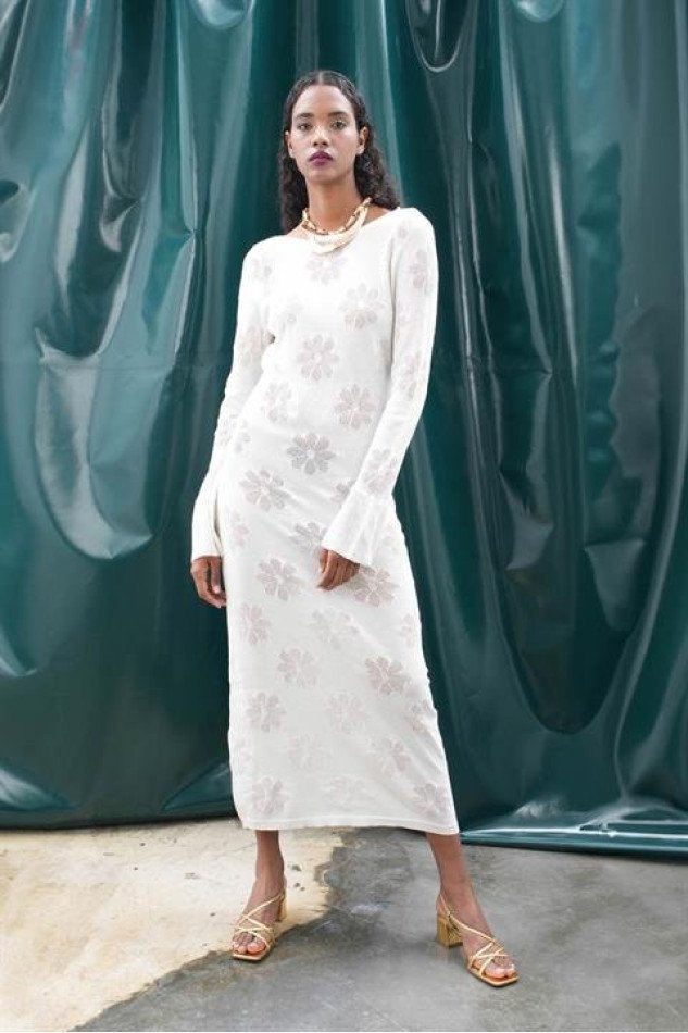 Belen Çiçek Desenli Maxi Boy Elbise 2793