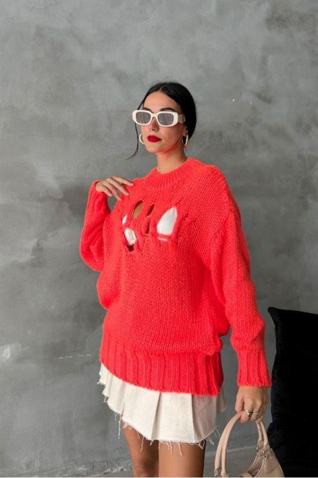 Midred Cut Out Triko Kazak 1200-09