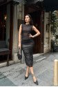 Cindy Transparan Tül Elbise 2683-8