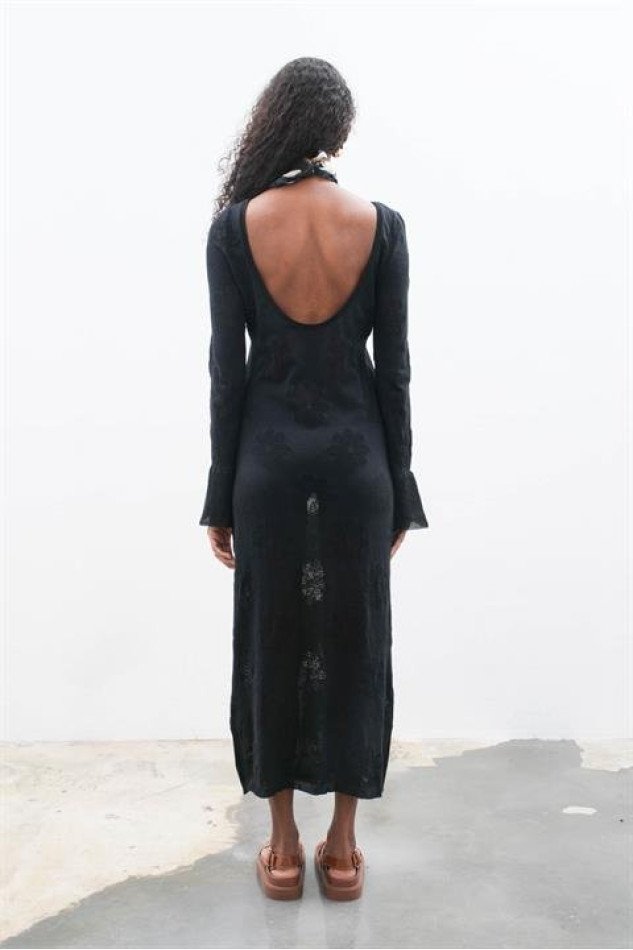 Belen Çiçek Desenli Maxi Boy Elbise 2793
