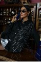 Ay Figürlü Taş İşlemeli Poplin Gömlek 3440
