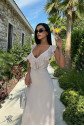 Emaline Sırt Dekolteli Şifon Elbise 2465-08