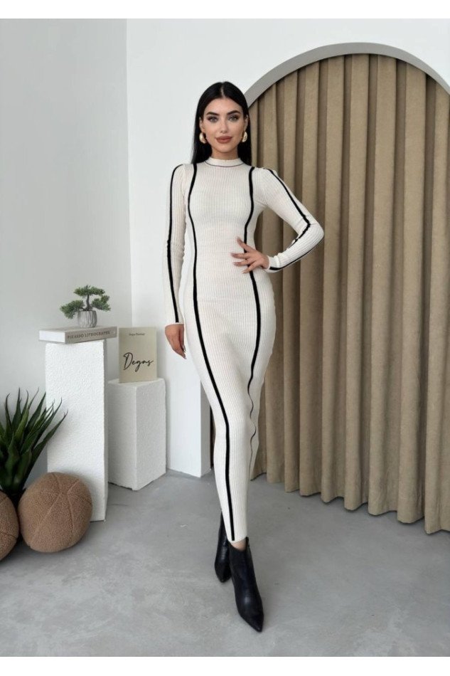 Ribbon Triko Elbise