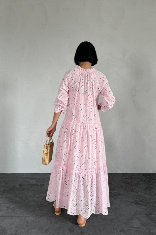 Pembe Dantelli New Elbise