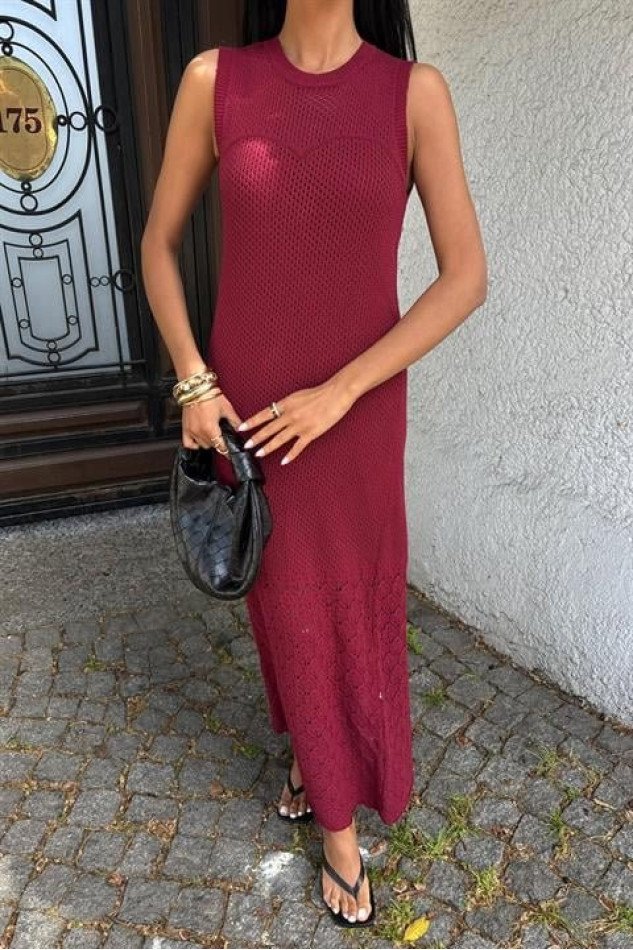 Afro Ajurlu Maksi Elbise 2796