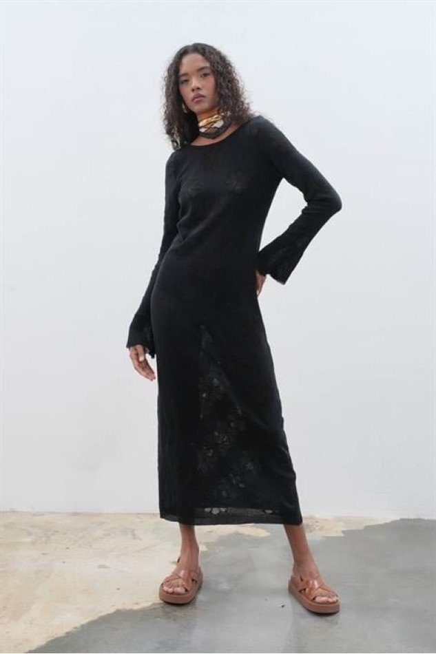 Belen Çiçek Desenli Maxi Boy Elbise 2793