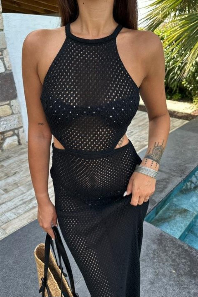 Aurelie Ajurlu Cut Out Elbise 2767