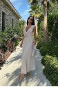 Emaline Sırt Dekolteli Şifon Elbise 2465-08