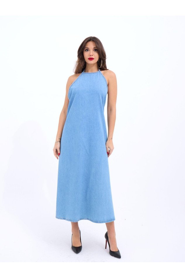 6771 KOT ELBİSE-MAVİ