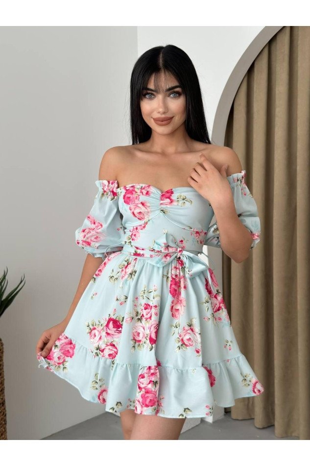 Rucka Belden Bağlamalı Mini Elbise