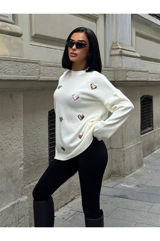 Molly Kalp Desenli Triko Örme Kazak 1339