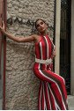 Lucia Çizgili Ajurlu Elbise 2763