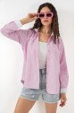 Çizgili Gömlek 20288 - Pembe