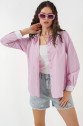 Çizgili Gömlek 20288 - Pembe