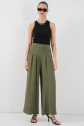 Geniş Paça Pileli Pantolon 6718 - Haki
