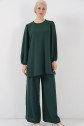 Ayrobin Tunik Pantolon Alt Üst Takım 6712 - Zümrüt Yeşili