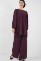 Ayrobin Tunik Pantolon Alt Üst Takım 6712 - Mürdüm