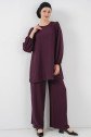 Ayrobin Tunik Pantolon Alt Üst Takım 6712 - Mürdüm