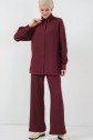 Örme Tesettür Alt Üst Takım 6711 - Bordo