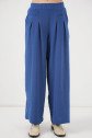 Geniş Paça Pileli Pantolon 6718 - İndigo
