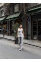 Poly Viscose Arkasi Düğme Ve Kemer Detayli Yelek Pantolon Takim