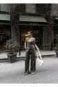 Poly Viscose Arkasi Düğme Ve Kemer Detayli Yelek Pantolon Takim