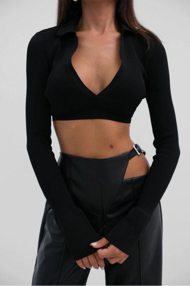 Polo Yaka Crop Kazak