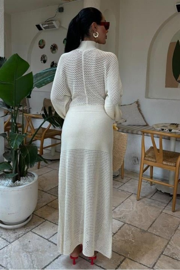 Ajurlu Triko Elbise 2854