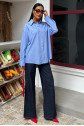 Klasik Oversize Poplin Gömlek 3421