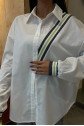 Bant Detaylı Oversize Poplin Gömlek 3436