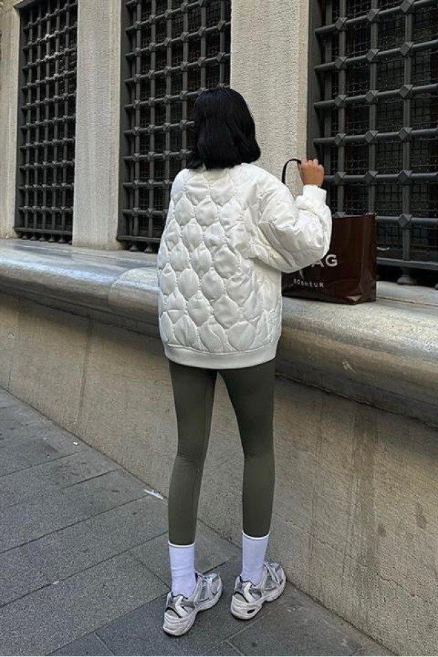 Alisa Oversize Kapitone Bomber Ceket 7058 -08