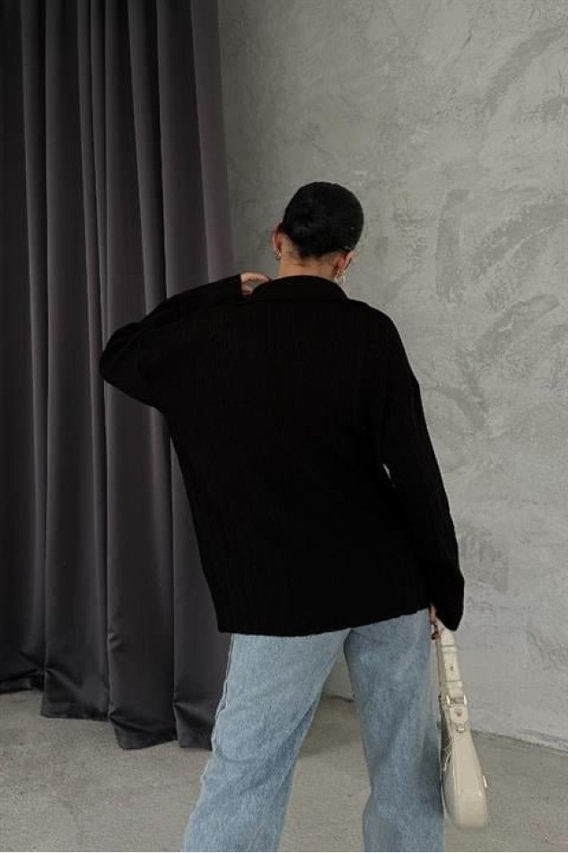 Anya Oversize Gabardin Ceket 6063-8
