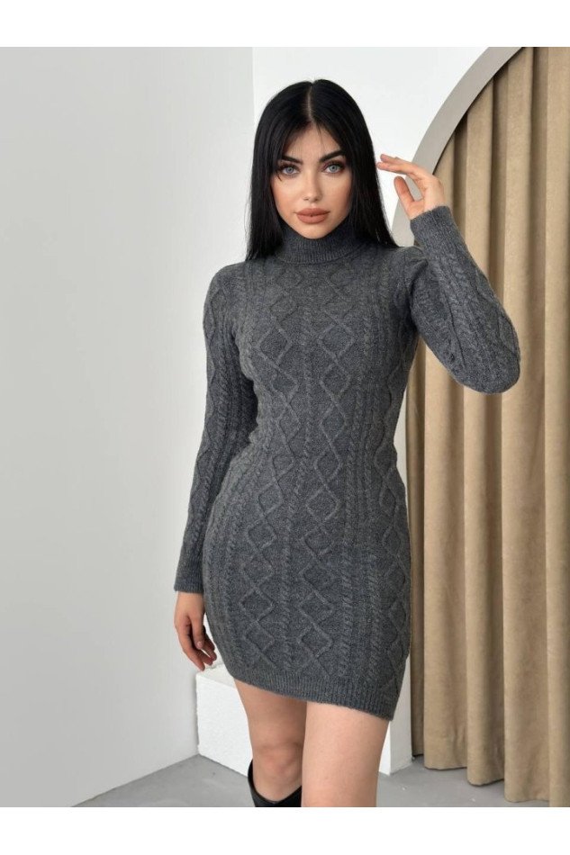 Livorna Boğazlı Mini Elbise